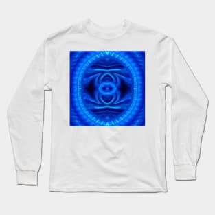 İNNER WORKİNGS.  NEON BLUE FLORAL FANTASY Long Sleeve T-Shirt